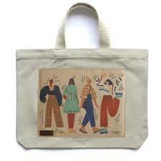 ساک دستی پارچه ای طرح خرید و شادی