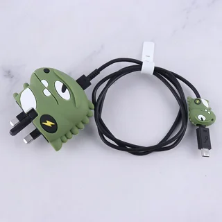 ست محافظ کابل و کلگی شارژر سامسونگ طرح دایناسور عصبانی