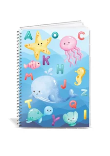 دفتر زبان مجلد 80 برگ پاپکو طرح ماهی